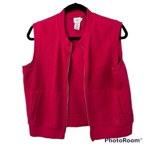 𝅺calvin Klein Jeans neon pink vest sweater, pockets, M